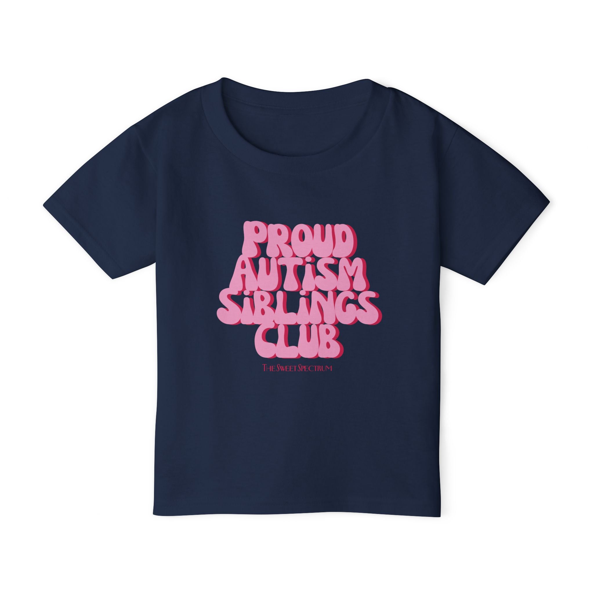 Proud Siblings Toddler Tee Pink Text