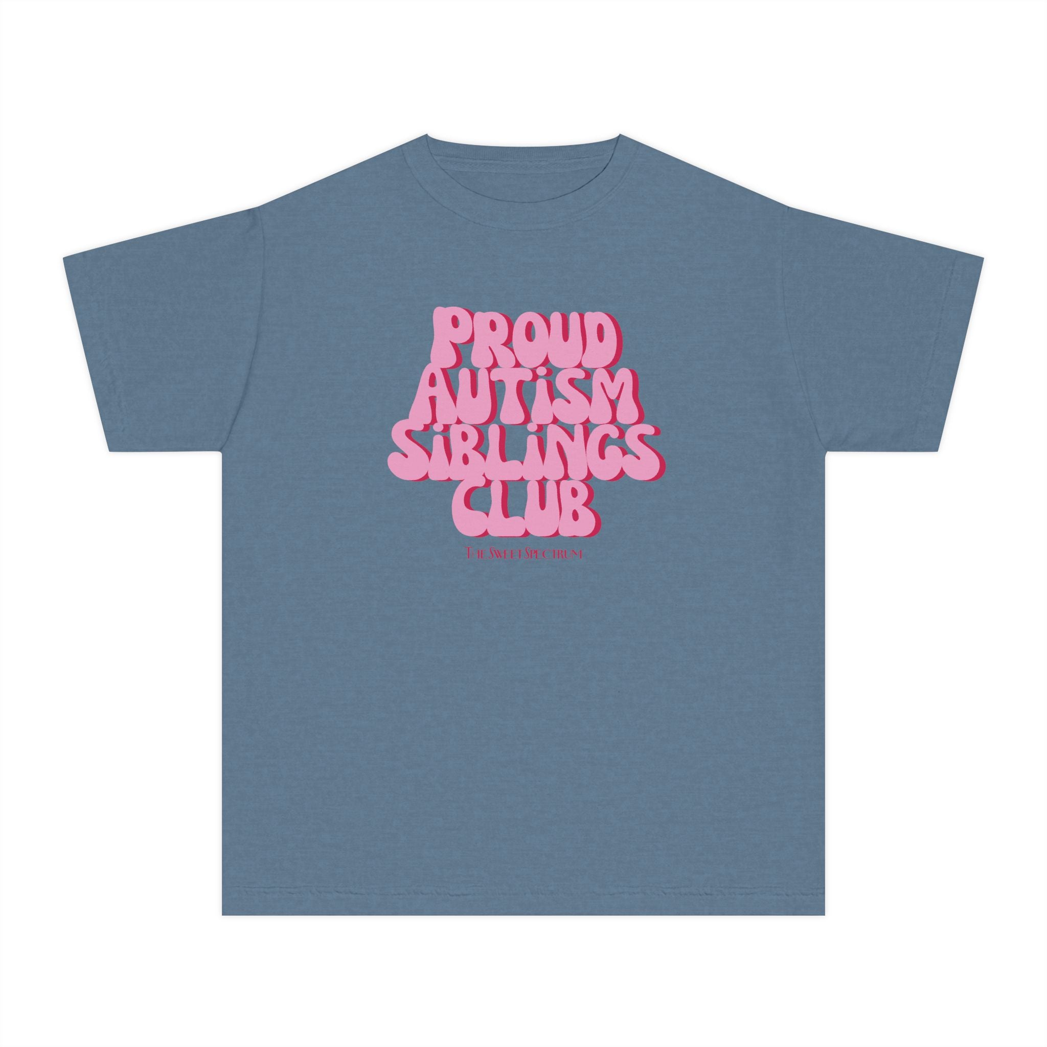 Proud Siblings Youth Tee Pink Text