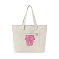 Proud Autism Moms Club Zipper Tote Pink Text