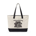 Proud Supporters Zipper Tote Black Text