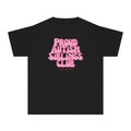 Proud Siblings Youth Tee Pink Text