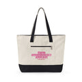 Proud Advocate Zipper Tote Pink Text