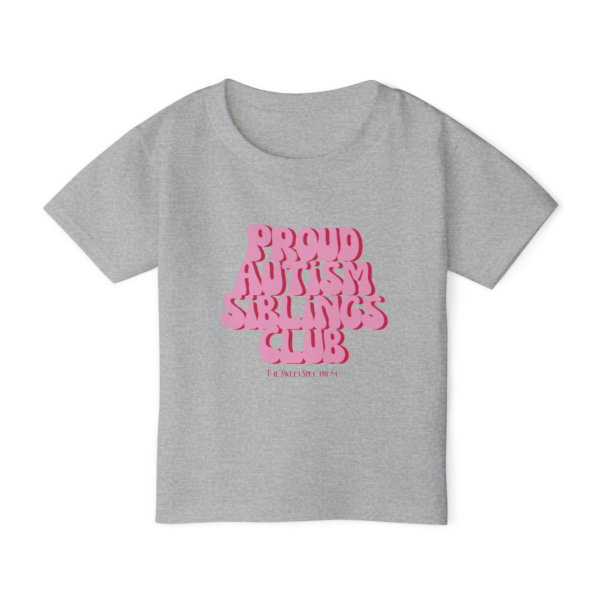 Proud Siblings Toddler Tee Pink Text