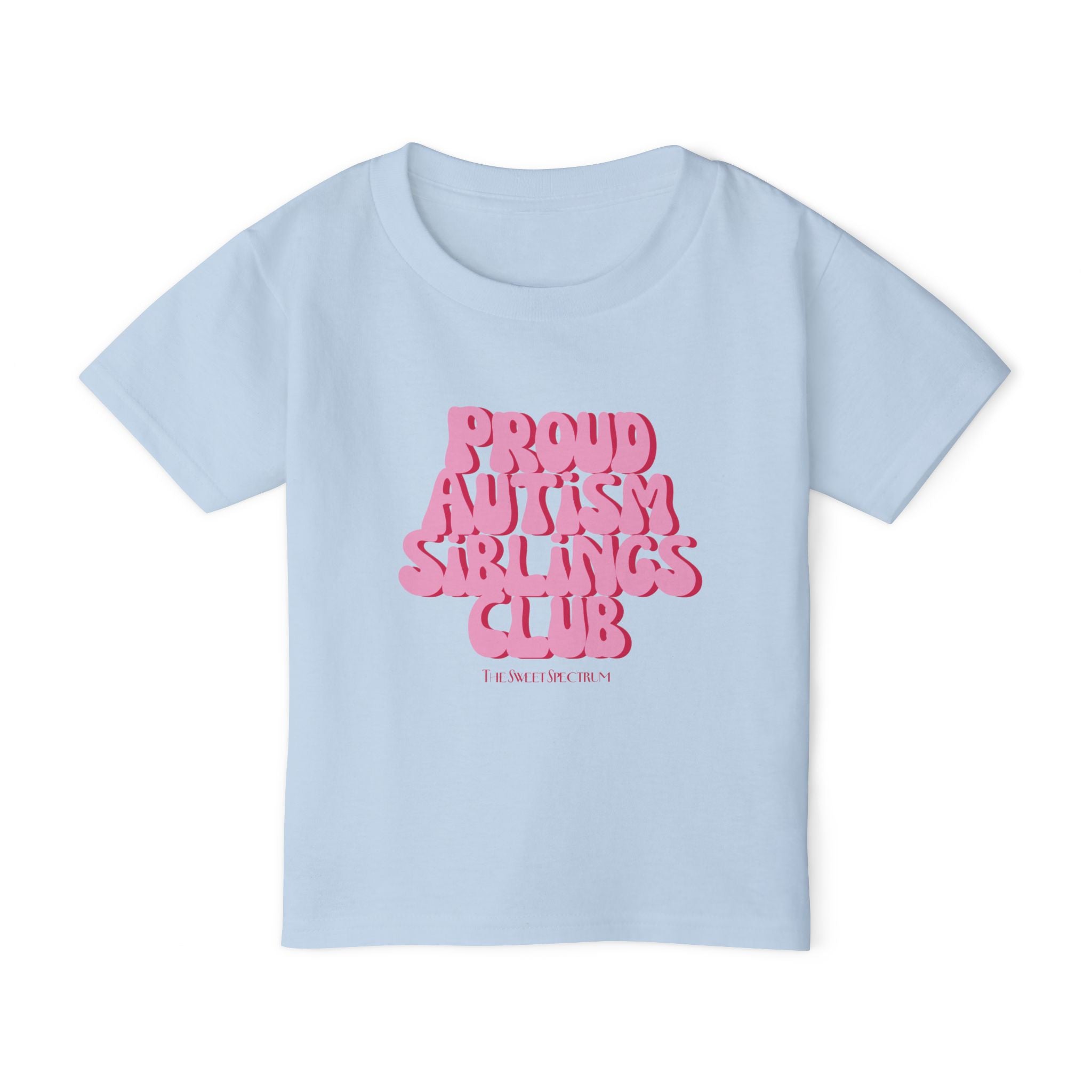 Proud Siblings Toddler Tee Pink Text