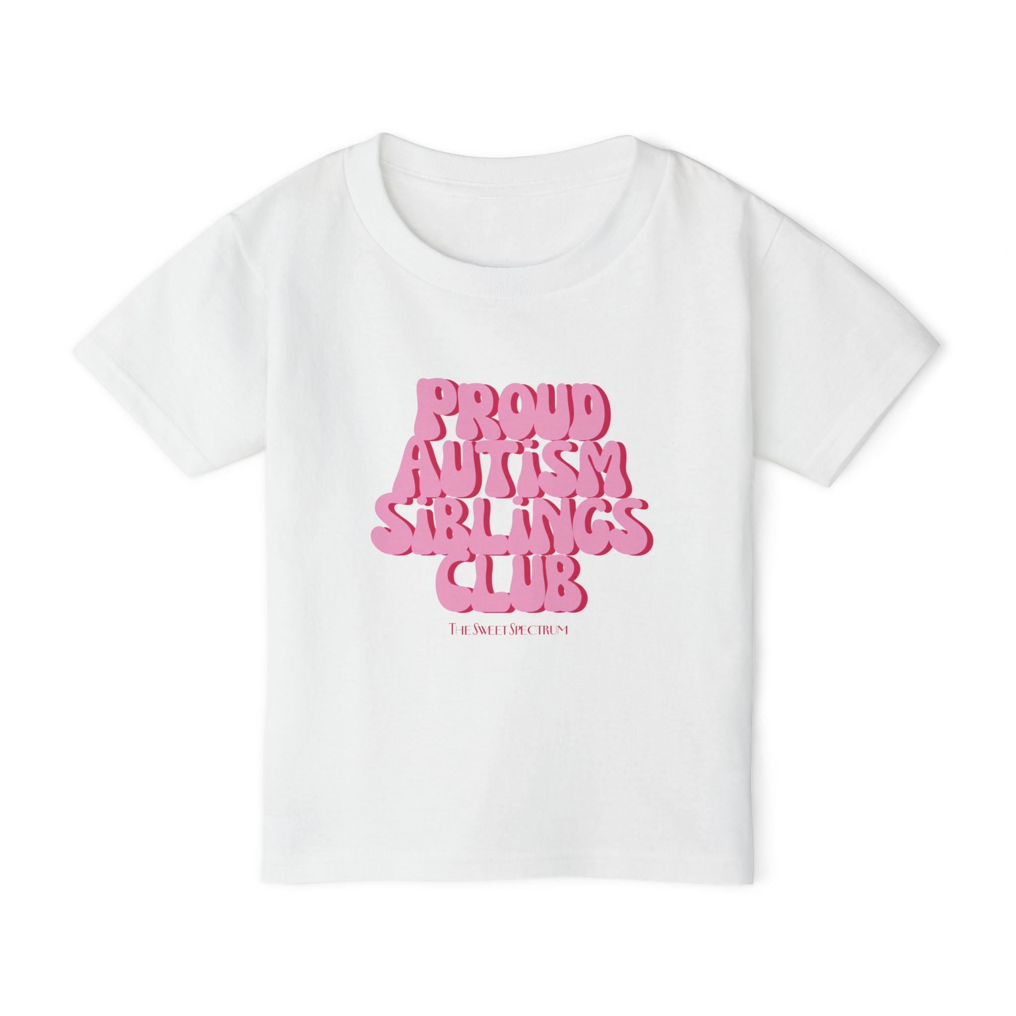 Proud Siblings Toddler Tee Pink Text