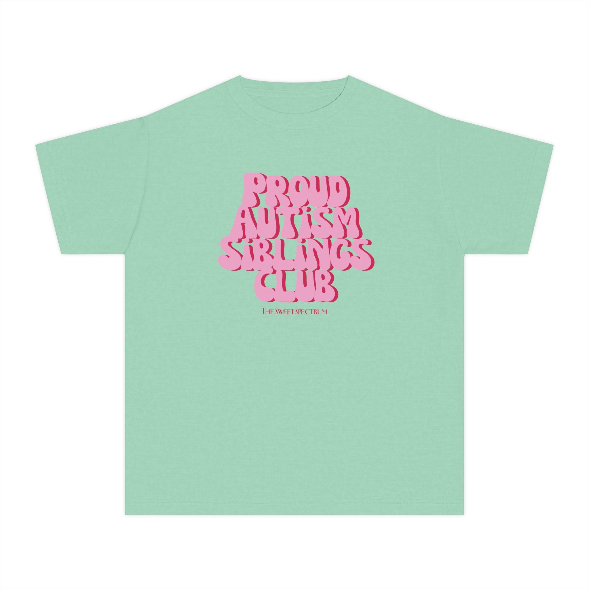 Proud Siblings Youth Tee Pink Text