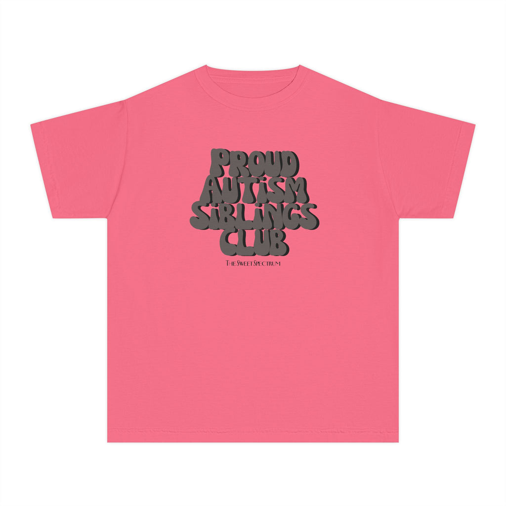 Proud Siblings Youth Tee Black Text