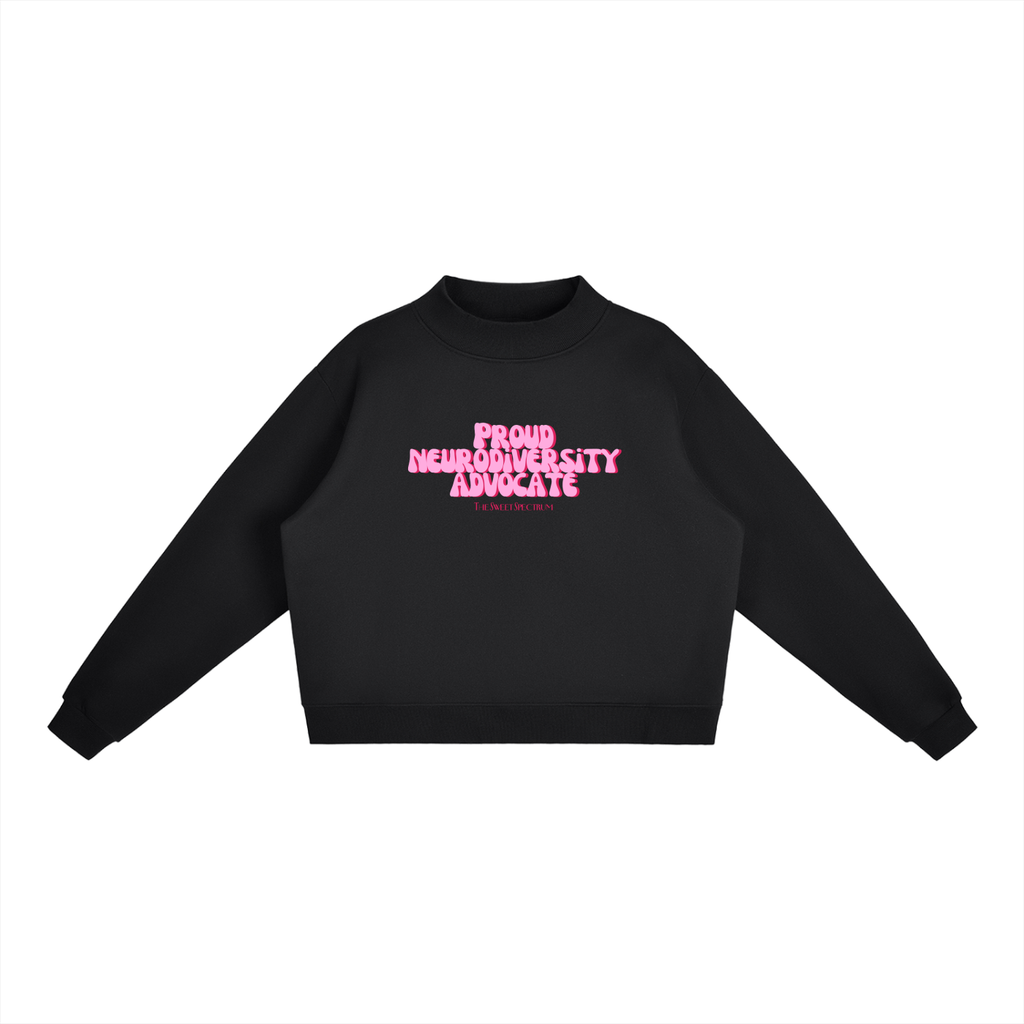 Neurodiversity Advocate Mock-Neck Crew Sweatshirt